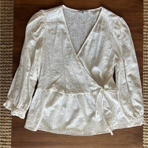 NWOT Madewell Eyelet Side-tie Top